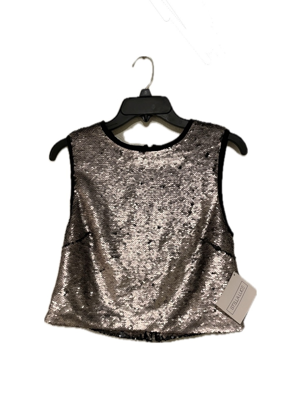 Stella Luce Silver Sequin Tank Top